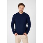 Lacivert Saf %100 Pamuk Erkek Bisiklet Yaka Triko Kazak - 2XL