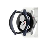 Lacivert Samsung Galaxy Watch 4-44 Mm Uyumlu Kasa Ve Ekran Koruma 44 mm Galaxy Watch Plastik Samsu Lacivert