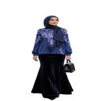 Lacivert Saten Bluz (M)