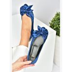 Lacivert Saten Kumaş Kadın Babet H726810504