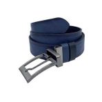 Lacivert / Siyah Çift Taraflı Suni Deri 4 Cm.lik Spor Kemer - 7110-49-22k-11