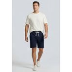 Lacivert Standart Fit Basic Arka Cepli Erkek Şort - 88314