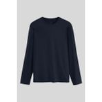 Lacivert Standart Fit Basic O Yaka Uzun Kollu İnce Erkek T-Shirt - 87997