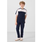 Lacivert Standart Fit Dokuma Hafif Esnek Chino Erkek Çocuk Pantolon - 11272