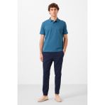 Lacivert Standart Fit Dokuma Hafif Esnek Chino Erkek Pantolon - 82179 - XL