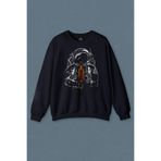 Lacivert Sweatshirt Astronot Uzay Space Cosmos Galaksi Gezegen Baskılı Unisex Sweat Lacivert