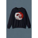 Lacivert Sweatshirt Attack Of Tittan Anime Japanese Japonca Dizi Baskılı Unisex Sweat Lacivert