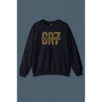Lacivert Sweatshirt Baskılı Cristiano Ronaldo Best Footballer Baskılı Unisex Sweat Lacivert