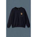 Lacivert Sweatshirt Bebek Groot Marvel Galaksinin Koruyucuları Cep Baskılı Unisex Sweat Lacivert
