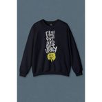 Lacivert Sweatshirt Chill Out And Get Lacivertmey Relax Smile Gülen Surat Baskılı Unisex Sweat Lacivert
