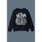 Lacivert Sweatshirt Death Metal Strike Music Band Baskılı Unisex Sweat Lacivert