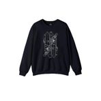 Lacivert Sweatshirt Disenos Papaz İskambil Kağıdı Çizim Baskılı Unisex Sweat Lacivert