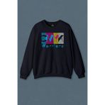 Lacivert Sweatshirt Grafiker Cmyk Savaşçısı Warrior Tasarımcı Baskılı Unisex Sweat Lacivert
