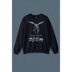 Lacivert Sweatshirt Japon Death Note Black Air Hip Hop Baskılı Unisex Sweat Lacivert