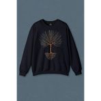 Lacivert Sweatshirt Nature Hayat Ağacı Kuru Ağaç Kökü Baskılı Unisex Sweat Lacivert