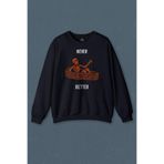 Lacivert Sweatshirt Never Better Skull Kuru Kafa Gothic Dark Sokak Baskılı Unisex Sweat Lacivert