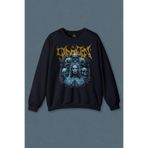 Lacivert Sweatshirt Omen Gotik Skull Gothic Corpse Bride Baskılı Sweat Lacivert