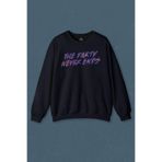 Lacivert Sweatshirt Party Never Ends Music Acid Baskılı Unisex Sweat Lacivert