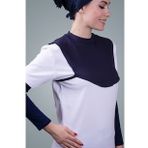 Lacivert Tesettür Boyunluk Viskon Kumaş Düz 1003_02