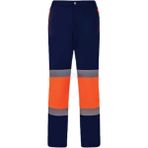 Lacivert Turuncu Softshell Kumaş Teknik Kontrast Pantolon Turuncu
