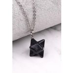 Lacivert Yıldız Taşı Merkaba Kolye
