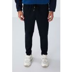 Lacivert Yüzeyi Dokulu Standart Fit Erkek Eşofman Alt - 82155