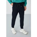 Lacivert Yüzeyi Dokulu Standart Fit Erkek Eşofman Alt - 82156