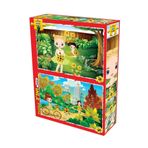 Laço Ayçiçeği ve Kızlar 2in1 12-24 Parça Puzzle