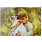 Laço Çocuk ve Kedi 500 Parça Puzzle