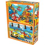 Laço Kids 35-60 Parça LC7331 Sevimli Taşıtlar 2in1 Puzzle