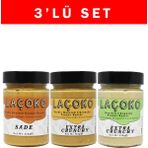 Laçoko 320 gr Çifte Kavrulmuş, Çifte Kavrulmuş Parçacıklı Fıstık ve Az Kavrulmuş Parçacıklı Fıstık Ezmesi
