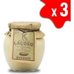 LAÇOKO Şekersiz, Katkısız, Glutensiz, Doğal Az Kavrulmuş (ÇİĞ) Ballı Yer Fıstığı Ezmesi 3 x 350 gr - 1,05 kg