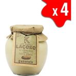 LAÇOKO Şekersiz, Katkısız, Glutensiz, Doğal Az Kavrulmuş (ÇİĞ) Ballı Yer Fıstığı Ezmesi 4 x 350 gr - 1,4 kg