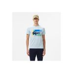 Lacoste Erkek Bisiklet Yaka Baskılı Açık Mavi T-shirt