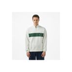 Lacoste Erkek Loose Fit Yarım Fermuarlı Baskılı Beyaz Sweatshirt