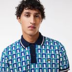 Lacoste Erkek Monogram Polo Yaka Triko Tişört Beyaz