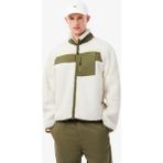 Lacoste Erkek Regular Fit Fermuarlı Renk Bloklu Beyaz Mont - A6I-Beyaz - 2XS