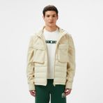 Lacoste Erkek Regular Fit Kapüşonlu Baskılı Krem Mont - 6MJ-Krem - 52