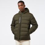 Lacoste Erkek Regular Fit Kapüşonlu Koyu Yeşil Şişme Mont - L7A-Yeşil - 56