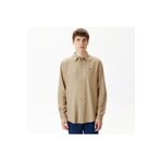 Lacoste Erkek Regular Fit Keten Bej Gömlek