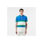 Lacoste Erkek Regular Fit Yarım Fermuarlı Renk Bloklu Beyaz Polo