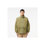 Lacoste Erkek Relaxed Fit Dik Yaka Haki Yağmurluk