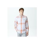 Lacoste Erkek Relaxed Fit Ekose Turuncu Gömlek
