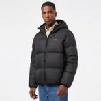 Lacoste Erkek Relaxed Fit Kapüşonlu Siyah Şişme Mont - 031-Siyah - 46