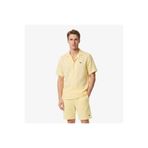 Lacoste Erkek Relaxed Fit Kısa Kollu Keten Sarı Gömlek