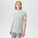 Lacoste Erkek Slim Fit Desenli Beyaz Polo