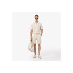 Lacoste Erkek Tapered Fit Keten Bej Bermuda Şort