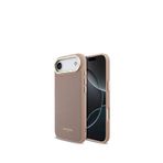 Lacoste iPhone 17 Air Champs Elysees PU Deri Tasarımlı Magsafe Pembe Uyumlu Telefon Kılıfı
