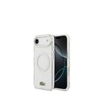 Lacoste iPhone 17 Air İkonik Timsah Logolu Buzlu Magsafe Beyaz Uyumlu Telefon Kılıfı