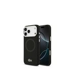 Lacoste iPhone 17 Pro Max İkonik Logolu Metal Kamera Çerçeveli Magsafe Siyah Uyumlu Telefon Kılıfı